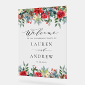 Wasserfarbenfrohe Blumengarten Begrüßung Acrylschild (Winkel)