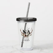 Wasserfarbenfrohe Blumengestüte fallen rustikal Acryltrinkbecher (Rückseite)