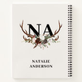 Wasserfarbenfrohe Blumengestüte fallen rustikal Notizblock (Rückseite)