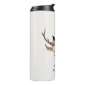 Wasserfarbenfrohe Blumengestüte fallen rustikal Thermosbecher (Nach links gedreht)