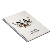 Wasserfarbenfrohe Blumengestüte fallen rustikales  Notizblock (Rechte Seite)