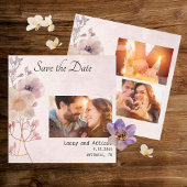 Wasserfarbenfrohe Blumenzehen Speichern Sie die Da Save The Date