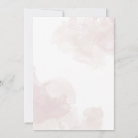 Wasserfarbenfrohe Blütengeometrische Gestaltung Einladung (Rückseite)