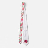 Wasserfarbenfrohe Blütensommer Krawatte (Rückseite)