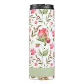 Wasserfarbenfrohe Blütentherme - Elegant Thermosbecher (Rückseite)