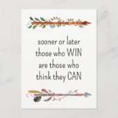 Wasserfarbenfrohe Boho Pfeil und Federn Postkarte (Vorderseite)