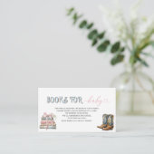 Wasserfarbenfrohe Boots oder Bows Babyduschbücher  Begleitkarte (Stehend Vorderseite)