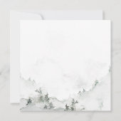 Wasserfarbenfrohe, einfache Waldhochzeit Einladung (Rückseite)