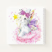 Wasserfarbenfrohe Fairy Bunny Notizblock (Rückseite)