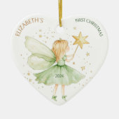 Wasserfarbenfrohe Fairy Custom Girl Keramik Ornament (Vorne)