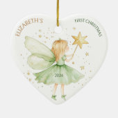 Wasserfarbenfrohe Fairy Custom Girl Keramik Ornament (Hinten)