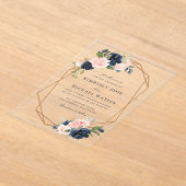 Wasserfarbenfrohe, geometrische Hochzeit Acryleinladungen (Ablage )