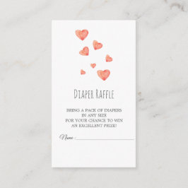 Wasserfarbenfrohe Girl Diaper-Gewinnkarte Begleitkarte