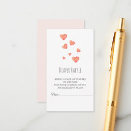 Wasserfarbenfrohe Girl Diaper-Gewinnkarte Begleitkarte