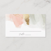 Wasserfarbenfrohe goldene Hochzeit Platzkarte (Vorderseite)