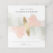 Wasserfarbenfrohe goldene Hochzeit Platzkarte (Außenseite Aufgefaltet)