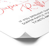 Wasserfarbenfrohe Herzchen Valentine-Windeln Poster (Ecke)