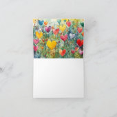 Wasserfarbenfrohe Herzen Vielen Dank Grußkarte Dankeskarte (Innenseite)