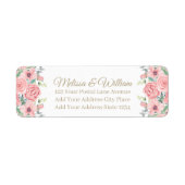 Wasserfarbenfrohe Hochzeitsfeier Rücksendeadresse (Vorne)