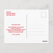 Wasserfarbenfrohe Hörballons mit elegantem Skript Postkarte (Rückseite)