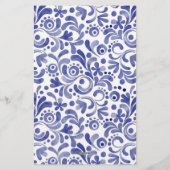 Wasserfarbenfrohe Hunde Personalisiert Briefpapier (Rückseite)