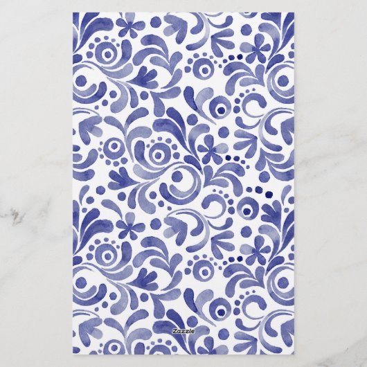 Wasserfarbenfrohe Hunde Personalisiert Briefpapier (Rückseite)