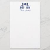 Wasserfarbenfrohe Hunde Personalisiert Briefpapier (Vorderseite)