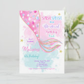 Wasserfarbenfrohe Kinder Einladung (Stehend Vorderseite)