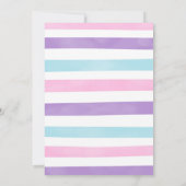 Wasserfarbenfrohe Kinder Einladung (Rückseite)