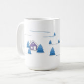 Wasserfarbenfrohe Landschaft Kaffeemaschine Tasse (Vorderseite Links)