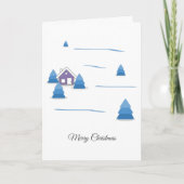 Wasserfarbenfrohe Landschaftsgrußkarte Karte (Vorderseite)