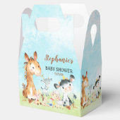 Wasserfarbenfrohe Landtiere Kinderdusche Geschenkschachtel (Geöffnet)