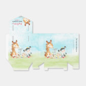 Wasserfarbenfrohe Landtiere Mädchen Kinderdusche Geschenkschachtel (Ungefaltet)