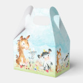 Wasserfarbenfrohe Landtiere Mädchen Kinderdusche Geschenkschachtel (Rückseite)
