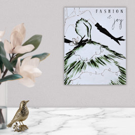 Wasserfarbenfrohe Mode Modell Holiday Fotodruck