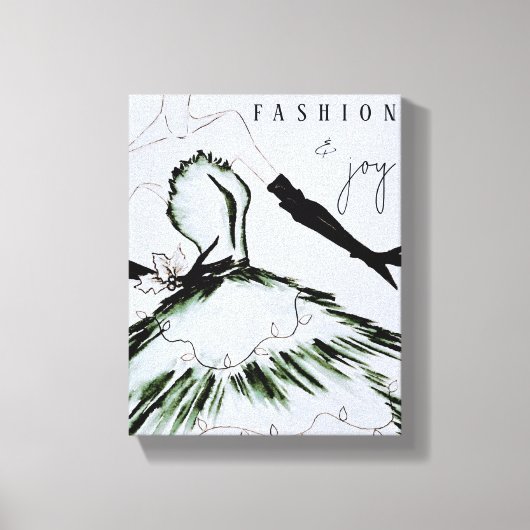 Wasserfarbenfrohe Mode Modell Holiday Leinwanddruck (Vorderseite)