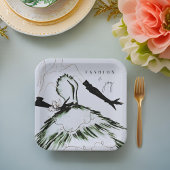 Wasserfarbenfrohe Mode Modell Holiday Pappteller