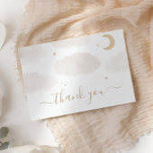 Wasserfarbenfrohe Mond- und Sternendusche Dankeskarte