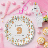 Wasserfarbenfrohe Muster Mit Monogramm Pappteller (Party)