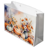 Wasserfarbenfrohe Niederlage Große Geschenktüte (Rückseite Schrägansicht)