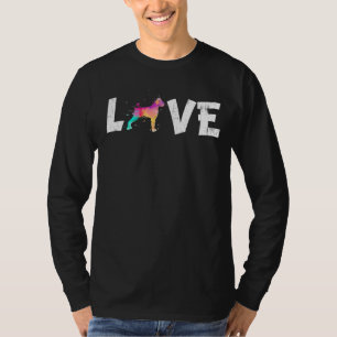 Wasserfarbenfrohe Ohren Mama Hunde Mama Liebe T-Shirt