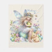 Wasserfarbenfrohe Osterfrühlingszucht Fleecedecke (Vorderseite)