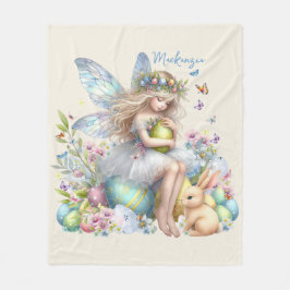 Wasserfarbenfrohe Osterfrühlingszucht Fleecedecke