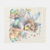 Wasserfarbenfrohe Osterfrühlingszucht Fleecedecke (Vorderseite (Horizontal))