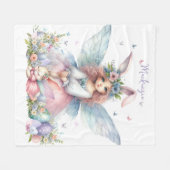 Wasserfarbenfrohe Osterfrühlingszucht Fleecedecke (Vorderseite (Horizontal))