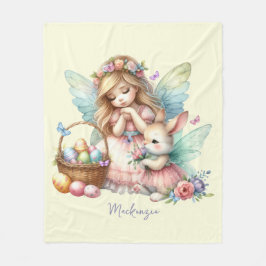 Wasserfarbenfrohe Osterfrühlingszucht Fleecedecke