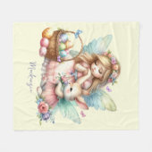 Wasserfarbenfrohe Osterfrühlingszucht Fleecedecke (Vorderseite (Horizontal))