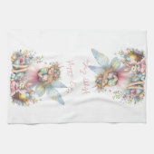 Wasserfarbenfrohe Osterfrühlingszucht Geschirrtuch (Horizontal)
