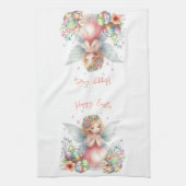 Wasserfarbenfrohe Osterfrühlingszucht Geschirrtuch (Vertikal)