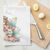 Wasserfarbenfrohe Osterfrühlingszucht Geschirrtuch (Viertel Falte)